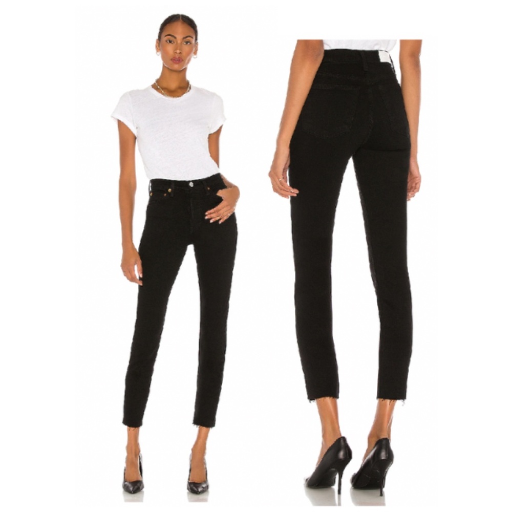 Re/Done New Originals High Rise Ankle Crop Jeans